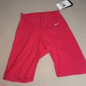 Nike Zenvy Dri-FIT Womens High-Waisted‎ 8 Inch Biker Shorts Pink XS NEW